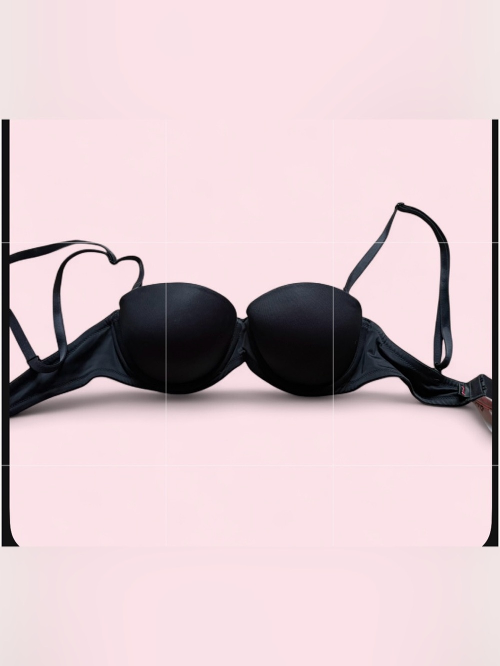 PINK Victoria's Secret Black Molded PushUp Bra Wear Everywhere Strapless Pushup - Picture 2 of 9